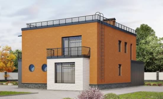 260-002-Л Проект двухэтажного дома и гаражом, красивый загородный дом из пеноблока Пермь | Проекты домов от House Expert
