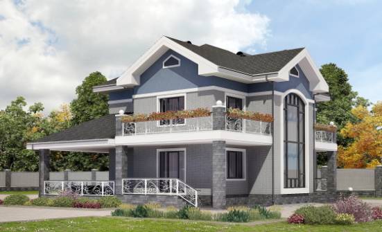 200-006-Л Проект двухэтажного дома, красивый загородный дом из кирпича Верещагино | Проекты домов от House Expert