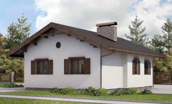 090-002-П Проект одноэтажного дома, компактный загородный дом из кирпича Чайковский | Проекты домов от House Expert