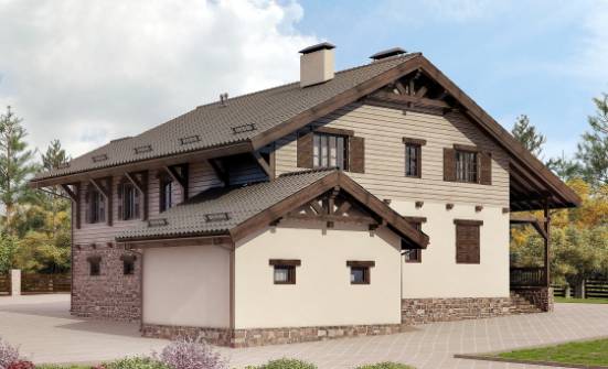 255-002-П Проект двухэтажного дома мансардой, гараж, огромный домик из газосиликатных блоков Соликамск | Проекты домов от House Expert