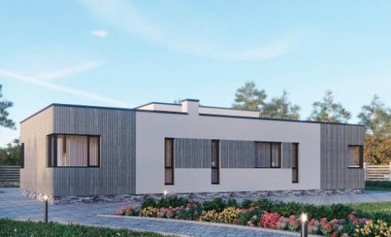 175-001-Л Проект одноэтажного дома, классический дом из арболита Чердынь | Проекты домов от House Expert