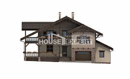 255-002-П Проект двухэтажного дома мансардой и гаражом, уютный дом из арболита Чернушка, House Expert