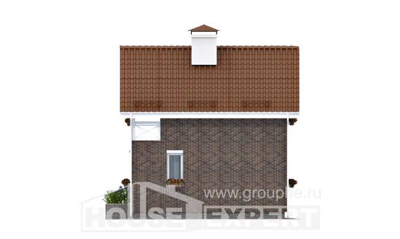 045-001-Л Проект двухэтажного дома с мансардным этажом, махонький домик из поризованных блоков Кудымкар, House Expert