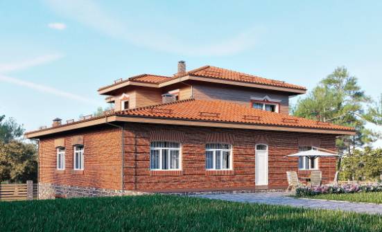 380-002-Л Проект трехэтажного дома, гараж, современный коттедж из кирпича Краснокамск | Проекты домов от House Expert