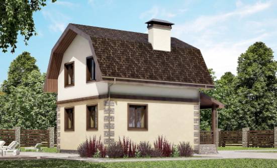 070-004-П Проект двухэтажного дома с мансардой, экономичный загородный дом из газосиликатных блоков Оса | Проекты домов от House Expert