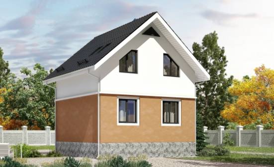 100-005-Л Проект трехэтажного дома мансардой, современный домик из газосиликатных блоков Чернушка | Проекты домов от House Expert
