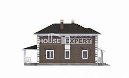 185-002-П Проект двухэтажного дома, компактный домик из блока Добрянка, House Expert