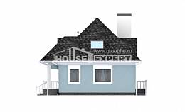 110-001-Л Проект двухэтажного дома мансардой, доступный дом из арболита Чердынь, House Expert
