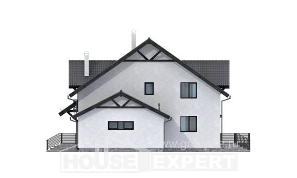 290-003-П Проект двухэтажного дома с мансардой, огромный загородный дом из теплоблока Очер, House Expert