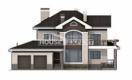 365-001-Л Проект трехэтажного дома, гараж, большой загородный дом из кирпича Кунгур, House Expert