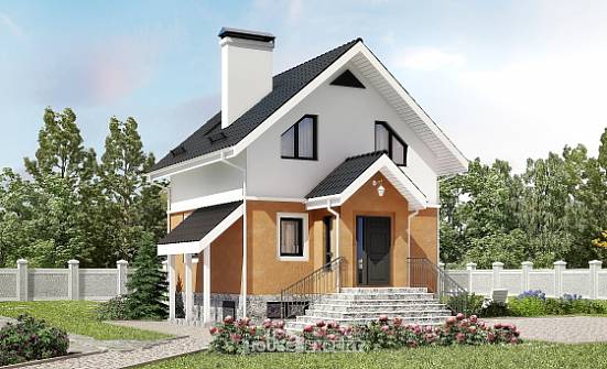 100-005-Л Проект трехэтажного дома мансардой, современный домик из газосиликатных блоков Чернушка | Проекты домов от House Expert