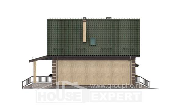 160-007-П Проект двухэтажного дома мансардой, гараж, экономичный домик из керамзитобетонных блоков Краснокамск, House Expert