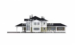 620-001-Л Проект трехэтажного дома и гаражом, уютный домик из пеноблока Кунгур, House Expert