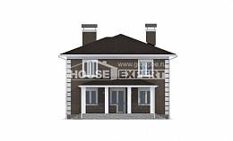 185-002-П Проект двухэтажного дома, скромный дом из блока Пермь, House Expert