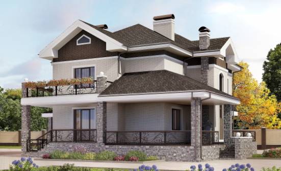 365-001-Л Проект трехэтажного дома, гараж, огромный домик из кирпича Добрянка | Проекты домов от House Expert