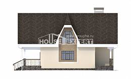125-001-Л Проект двухэтажного дома с мансардой, скромный домик из бризолита Пермь, House Expert