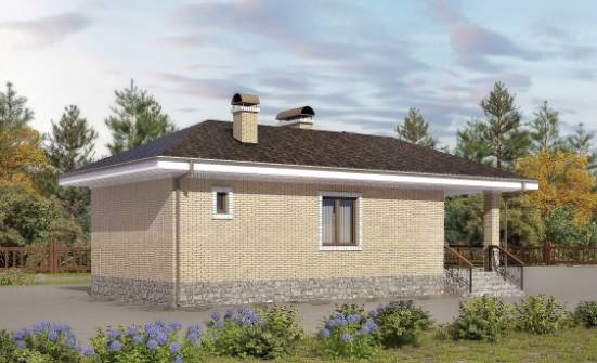040-002-П Проект бани из газосиликатных блоков Чернушка | Проекты одноэтажных домов от House Expert