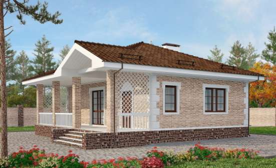 065-002-П Проект бани из кирпича Соликамск | Проекты одноэтажных домов от House Expert