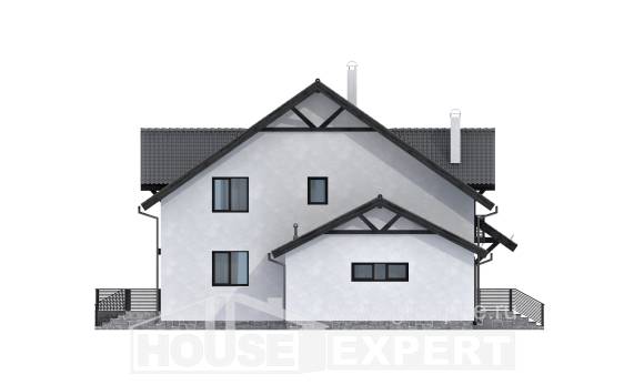 290-003-П Проект двухэтажного дома мансардой, большой дом из пеноблока Губаха, House Expert