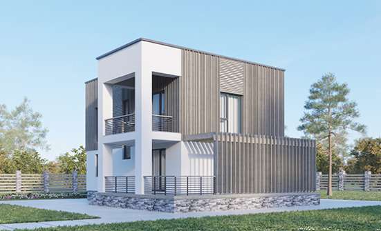 150-017-П Проект двухэтажного дома, красивый домик из поризованных блоков Верещагино | Проекты домов от House Expert