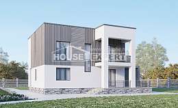 150-017-П Проект двухэтажного дома, бюджетный дом из газобетона Чайковский, House Expert