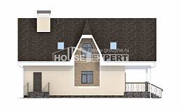 125-001-Л Проект двухэтажного дома мансардный этаж, недорогой домик из газосиликатных блоков Чусовой, House Expert