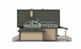 160-007-П Проект двухэтажного дома мансардный этаж, гараж, классический коттедж из пеноблока Чусовой, House Expert