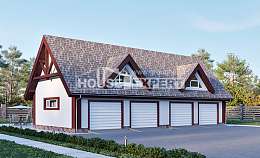145-002-Л Проект гаража из бризолита Кунгур, House Expert