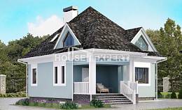 110-001-Л Проект двухэтажного дома мансардный этаж, красивый домик из газосиликатных блоков Лысьва, House Expert