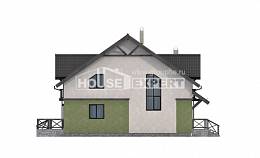 120-003-П Проект двухэтажного дома мансардой, экономичный коттедж из блока Березники, House Expert