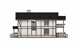 250-002-Л Проект двухэтажного дома мансардой, гараж, классический дом из кирпича Кунгур, House Expert