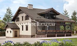 255-002-П Проект двухэтажного дома с мансардным этажом, гараж, уютный дом из керамзитобетонных блоков Лысьва, House Expert