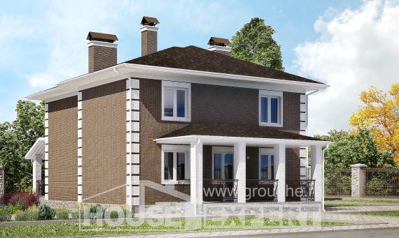 185-002-П Проект двухэтажного дома, доступный домик из блока Соликамск, House Expert