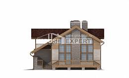 165-002-П Проект двухэтажного дома с мансардой, гараж, современный дом из блока Оса, House Expert