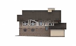 255-002-П Проект двухэтажного дома с мансардным этажом, гараж, большой домик из газобетона Чернушка, House Expert