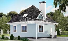 110-001-Л Проект двухэтажного дома мансардой, бюджетный коттедж из газобетона Кунгур, House Expert