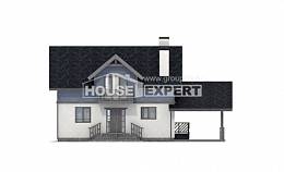 150-011-П Проект двухэтажного дома мансардный этаж и гаражом, современный домик из пеноблока, Кудымкар