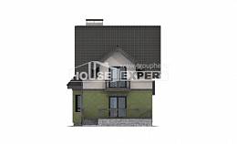120-003-П Проект двухэтажного дома мансардный этаж, небольшой домик из поризованных блоков Пермь, House Expert