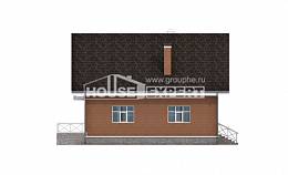 215-001-П Проект двухэтажного дома с мансардой, гараж, красивый домик из газобетона Кунгур, House Expert