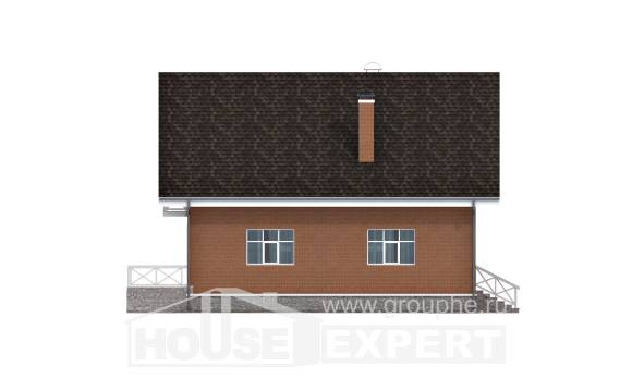 215-001-П Проект двухэтажного дома с мансардой, гараж, красивый домик из газобетона Кунгур, House Expert