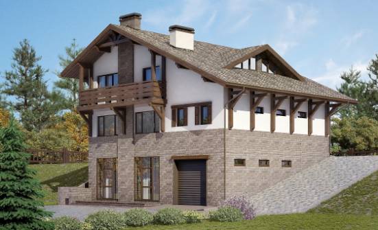 305-002-П Проект трехэтажного дома мансардой, огромный дом из кирпича Верещагино | Проекты домов от House Expert