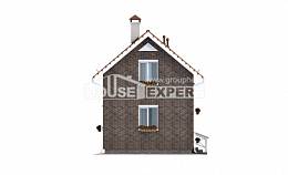 045-001-Л Проект двухэтажного дома мансардой, миниатюрный загородный дом из керамзитобетонных блоков Чернушка, House Expert