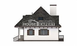 110-002-Л Проект двухэтажного дома мансардный этаж, гараж, уютный загородный дом из газобетона Пермь, House Expert