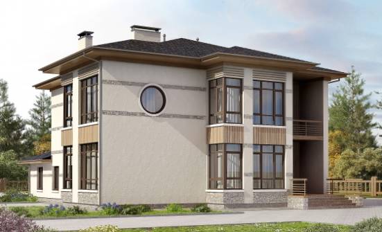 345-001-П Проект двухэтажного дома, огромный дом из пеноблока, Кудымкар