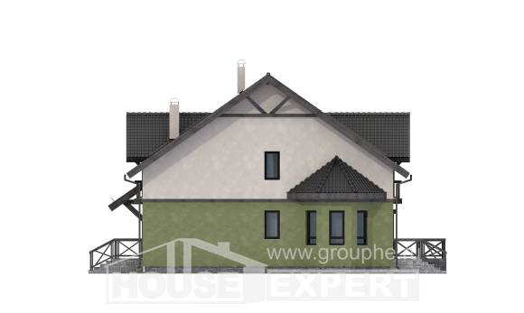120-003-П Проект двухэтажного дома с мансардным этажом, простой дом из твинблока Кудымкар, House Expert