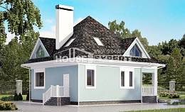 110-001-Л Проект двухэтажного дома с мансардой, компактный коттедж из блока Соликамск, House Expert