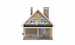 130-004-П Проект двухэтажного дома мансардой, красивый загородный дом из бризолита Березники, House Expert