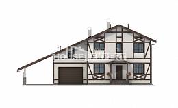 250-002-Л Проект двухэтажного дома мансардный этаж и гаражом, просторный загородный дом из кирпича Губаха, House Expert
