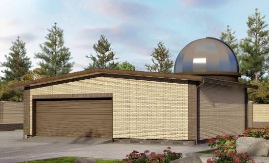 075-001-Л Проект гаража из кирпича Оса | Проекты домов от House Expert