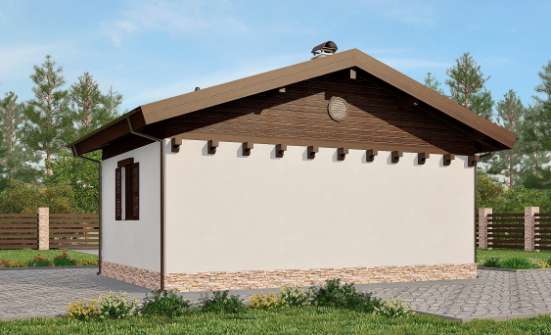 040-003-П Проект бани из теплоблока Чусовой | Проекты домов от House Expert